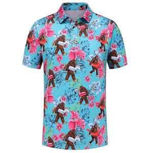 Polos en coton 100% pour hommes, taille plus, manches courtes, polos de golf personnalisés avec logo brodé - Product Image 2