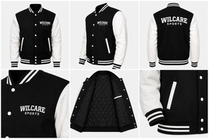 Men's Wilcare Sports Varsity Jacket Custom Design Stand Collar Zipper Front Breathable Sublimation Transfer Print <b>Winter</b> 100% - Product Image 3