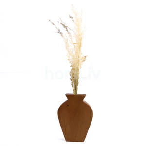 Vase décoratif en bois d'acajou fait main, support minimaliste en bois massif naturel et durable pour herbe de la pampa, décoration intérieure - Product Image 5