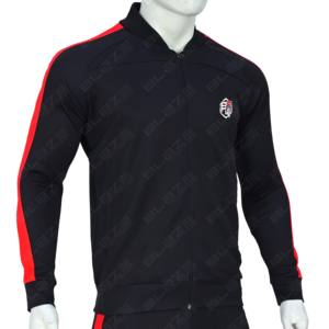 Chaqueta Deportiva Unisex Medalist 2.0 en negro y rojo, Sudadera con capucha para hombre con cremallera, Chaqueta de chándal personalizada Blaze Fight Wear - Product Image 6