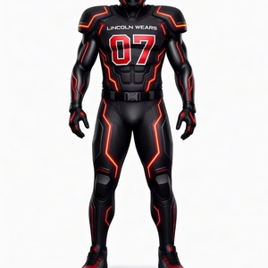 Uniforme de football américain personnalisé, maillot d'équipe sublimé, maille respirante de haute qualité, 100% polyester, manches courtes, antibactérien - Product Image 1