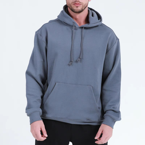 Sweat à capuche pour homme en coton 100% personnalisé, coupe classique, molleton de haute qualité, broderie, cordon de serrage, poche, séchage rapide, respirant, hiver - Product Image 4