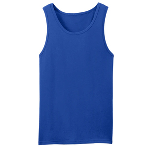 Débardeur Homme Col Rond 100% Coton Respirant Uni Tricoté Sérigraphié Teint en Fil Printemps Été Automne 180g - Product Image 3