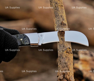 UA Supplies High End Industrial Grade Stainless Steel <b>Liner</b> Lock Folding Hunting Knife Hawk Bill Foldable Pocket Knife Micarta - Product Image 4