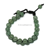 Bracelet indien en agate argentée avec obsidienne noire, double tour, breloques yoga en pierres précieuses, extensible - Style hindou, fiançailles