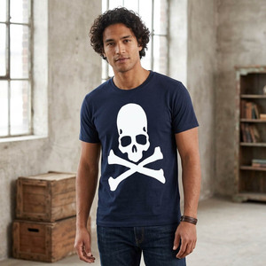 T-shirt pour homme gris à manches courtes, couleur unie, col rond, style décontracté, coupe classique, tissu jersey 100% coton - Product Image 3