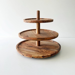 Support à gâteau en bois fait main, élégant, pour fruits, desserts, présentation, décoration de mariage et de fête - Product Image 6