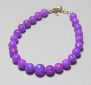 Purple Opal Balls <b>Beads</b> Natural Opal 5-8mm 8"/16" Inches HASNAIN GEMS Brand Rajasthan Origin for Jewelry Making <b>Direct</b> Factory - Product Image 2
