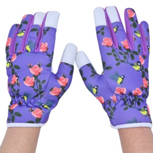 Thorn Proof Goat Leather Gardening <b>Gloves</b> Women Sublimation Forway Fabric Ladies Floral Protective Rose Garden Working <b>Gloves</b> - Product Image 3