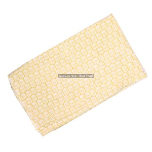 Hermoso bloque de mano orgánico impreso tela de algodón para prendas de vestir hogar ropa de cama bolsas de Decoración Accesorios-juguete de cubierta ligera - Product Image 1