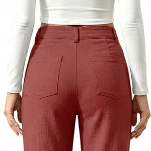 New Fashion <b>Women</b> Flare Pants Custom Logo High Waist <b>Stretch</b> <b>Trousers</b> with Stylish Bell Bottom Silhouette for Modern Apparel - Product Image 6
