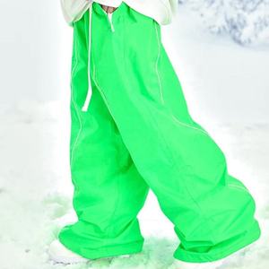 Pantalones de Esquí Personalizados en Verde Neón para Hombre y Mujer, Pantalones de Snowboard Holgados, Impermeables, Resistentes al Viento, Térmicos, para Deportes al Aire Libre, Ropa de Invierno, Pantalones para la Nieve - Product Image 2