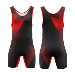Justaucorps de lutte professionnel, impression par décharge, débardeur avant, 100% polyester, léger, séchage rapide, respirant, musculation - Product Image 1