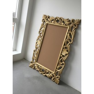 Handcrafted Teak Wood Ornate <b>Antique</b> Mirror <b>Frame</b> - Wholesale from India - Product Image 3