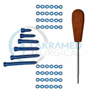 Craniomaxillofacial <b>Mini</b> Locking Straight Plate and Self <b>Drilling</b> Screw Set 29PCS Veterinary Orthopedic Implant CE ISO - Product Image 5