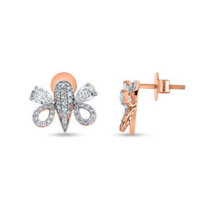 Boucles d'oreilles fines en diamant papillon - Product Image 6