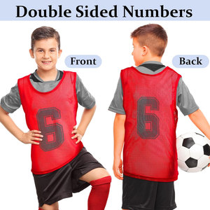 Sports Pinnies Numbered Practice Vest Pennies for <b>Soccer</b> Basketball Training Jersey Bibs Team Scrimmage Breathable Mesh Athletic - Product Image 2