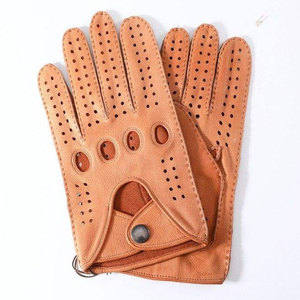 leather driving gloves soft genuine leather design Women driving gloves breathable high class leather gloves - Product Image 3