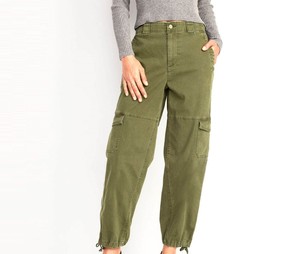 Pantalon cargo décontracté pour femme en sergé avec poches fonctionnelles pour grossistes de mode, faible MOQ - Product Image 4