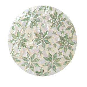 Assiette de présentation unique en nacre style bohème, dessous de plat coquillage pour mariage en bord de mer et rangement haut de gamme - Product Image 1