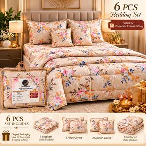 ชุดเครื่องนอนผ้า 160 TC สำหรับเทศกาล Diwali ตกแต่งบ้านสวยงาม ผ้าปูที่นอนพิมพ์ลายสวยงาม พร้อมปลอกหมอนเข้าชุด ขายส่ง - Product Image 1