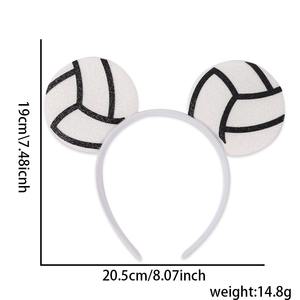 Set de Diademas Deportivas Retro Brillantes de Plástico - Diademas Portátiles con Temática Deportiva para Días de Partido, Impresión Tipográfica para Regalos de Bienvenida - Product Image 4