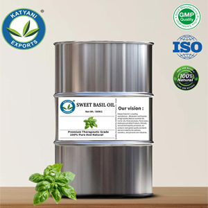 B2B Export Supply 1 KG Sweet Basil <b>Essential</b> <b>Oil</b> Natural Ocimum Basilicum <b>Oil</b> - Global Seller For Cosmetics & Aromatherapy Usage - Product Image 3