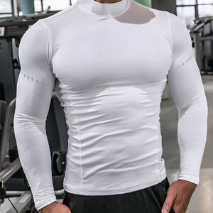 <b>Men</b> Custom Rash Guard <b>Compression</b> Spandex Quick Dry MMA BJJ Gym Training Wear Long Sleeve OEM ODM Custom Logo Supply - Product Image 4