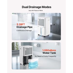 Deumidificatore da 52 Pinte per Casa e Seminterrato, Controllo Intelligente dell'Umidità, Bassa Rumorosità, Opzioni R410A R290, Tubo di Scarico per Uso Commerciale - Product Image 6
