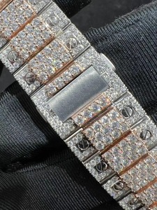 Reloj Mecánico Cuadrado con Moissanita, Esfera de Acero Inoxidable, Visualización de Fecha con Números Romanos para Hombre - Product Image 6