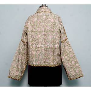 Veste décontractée unique à longueur normale, Kimono Kantha pour femmes, tenues de plage, de fête et d'anniversaire, style indien, tenue ethnique - Product Image 5