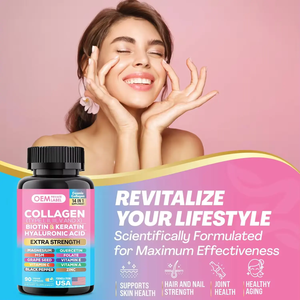 Cápsulas de Colágeno de Marca Privada, <span class=keywords><strong>Suplemento</strong></span> Nutricional 14 en 1 <span class=keywords><strong>para</strong></span> Piel, <span class=keywords><strong>Articulaciones</strong></span>, Cabello <span class=keywords><strong>y</strong></span> Uñas con Semilla de Uva - Product Image 2