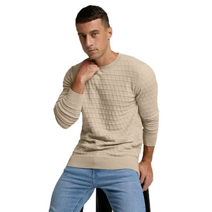 Pulls en tissu tricoté thermique, couleur unie, manches longues, col rond, design personnalisé, sweat-shirts pour hommes - Product Image 2