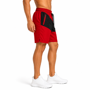 Men's Color <b>Blocked</b> Windbreaker Shorts With Drawstring Quick Dry latest Design Geometric Pattern Mid Waist Woven Polyester short - Product Image 2
