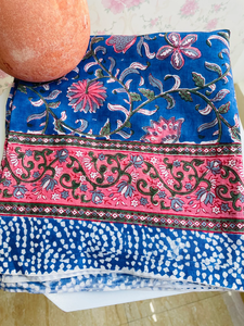 Écharpe carrée indienne imprimée en blocs de coton élégance légère fabriquée à la main avec soin étole de plage - Product Image 2