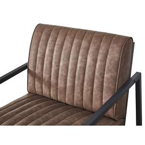 Moderno di alta qualità PU marrone poltrona con acciaio per cucina sala da pranzo camera da letto soggiorno o uso ufficio - Product Image 6