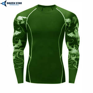 Men's Long Sleeve Rash Guard UPF 50+ Breathable Swim & <b>Surf</b> Compression Top Custom Full Sleeve Shirt - Product Image 3