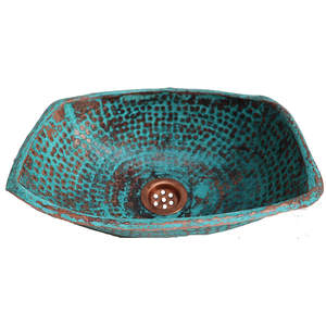 Lavabo de Cobre Antiguo Negro al por Mayor para Baño, Lavabo de Baño de Cobre Hecho a Mano, Lavabos de Baño de Montaje Superior - Product Image 5