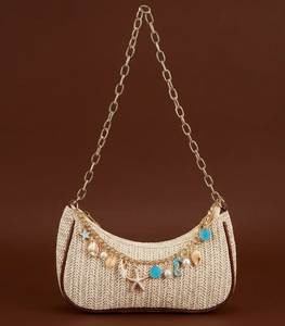 Sac à bandoulière de luxe brodé de perles pour femme avec détails élégants et raffinés - Product Image 4