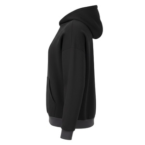 Sweat-shirt à capuche noir personnalisé, unisexe, uni, pour OEM et vente en gros - Product Image 2
