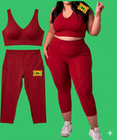 Nouvel ensemble de sport réversible et respirant grande taille, mode deux pièces pour femme, vêtements de yoga et de fitness à manches longues, tenue de gym à taille élastique