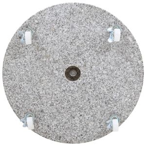 Base rotonda parasole 66.1 lb in granito grigio per ombrelloni e basi per Patio - Product Image 3