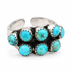 Kingman <b>Turquoise</b> Silver Handmade <b>Ring</b> Western Boho Statement Gemstone Jewelry Southwestern Fashion <b>Ring</b> for Women - Product Image 2