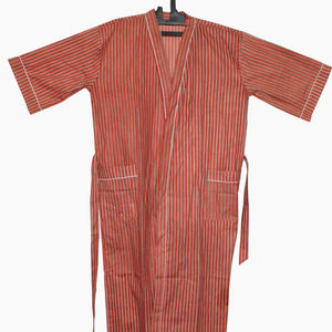 Bata Kimono de Algodón Suave con Estampado de Dibujos Animados para Mujer, Camisón de Verano Hecho a Mano ODM con Cuello en V, Cintura Elástica, Largo hasta la Rodilla - Product Image 1