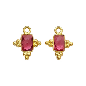 Rainbow <b>Moonstone</b> 5x3mm Rectangle Bezel Charms Handmade Fancy Bezel <b>Pendants</b> Gold Plated Birthstone Earring Making Suppliers - Product Image 2