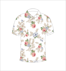 เสื้อโปโลผู้ชายสีขาวพิมพ์ลายดอกไม้วินเทจแขนสั้นลำลองแฟชั่นฤดูร้อนเสื้อยืดกอล์ฟ - Product Image 4