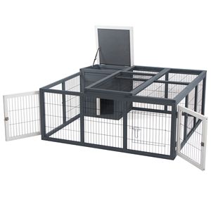 Casa para Mascotas Impermeable de Color Gris para Conejos y Animales Pequeños - Product Image 6