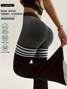 Custom High Waist Knitted Tight <b>Yoga</b> Pants High Quality Solid Seamless <b>Leggings</b> <b>Yoga</b> Tights Women <b>Leggings</b> - Product Image 3