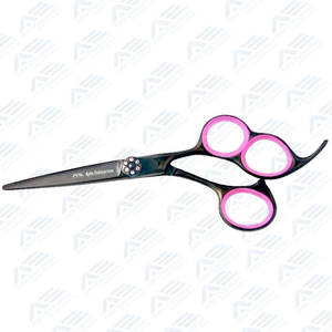 Beauty กรรไกรขนาด5.5นิ้วสีดำดีไซน์ตามหลักสรีรศาสตร์แบบ3รูสำหรับเครื่องมือความงามที่สะดวกสบาย - Product Image 3