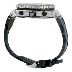 Customize Luxury Lab Grown Mechanical ETA Movement Alloy <b>Case</b> Rubber Band Analog Display Unisex <b>Watch</b> for Resale - Product Image 4